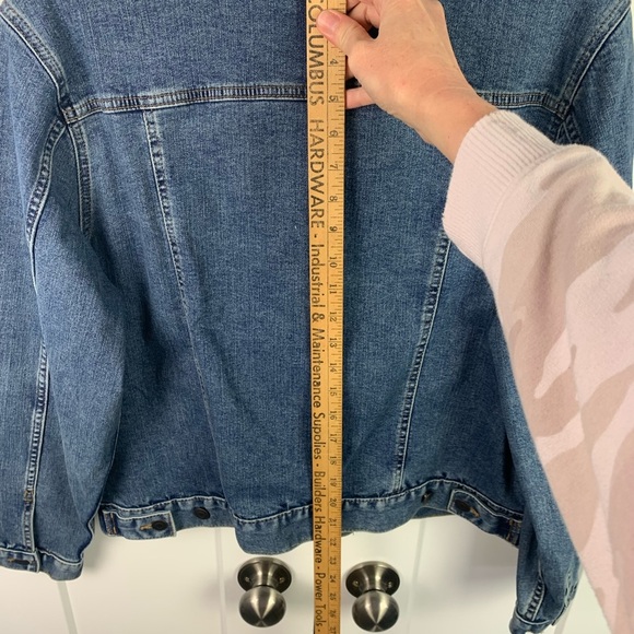 Time Try Denim Jean Jacket Blue LARGE Classic Capsule Minimal AMERICANA - Picture 4 of 6